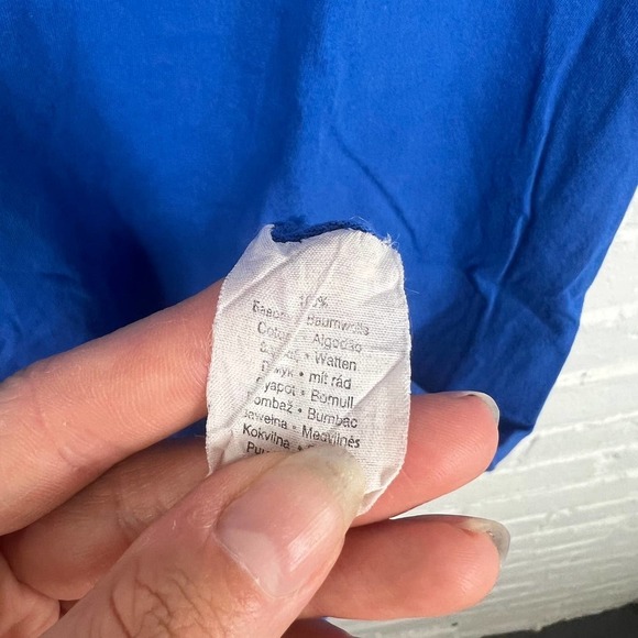 New Balance Men's Crew Neck Solid T-Shirt Short Sleeve Blue Size Large - Picture 3 of 5